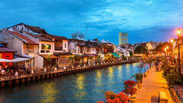 The-old-town-of-Malacca,-a-UNESCO-World-Heritage-Site-in-Malaysia